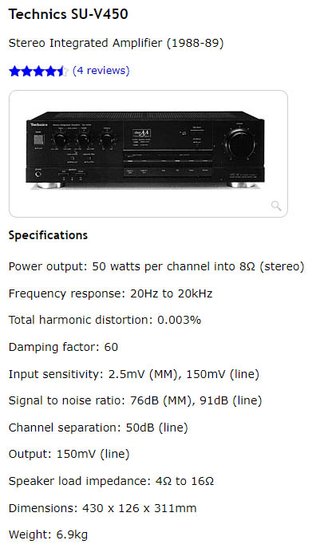 Amplificador Technics SU-V450