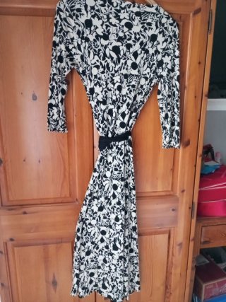 Vestido Coast Talla 12 Cruzado Estampado silk