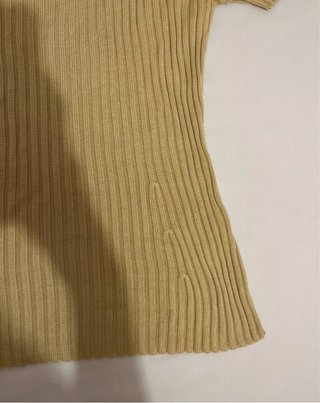 Top Massimo Dutti Amarillo Manga Corta
