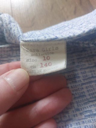 Vestido Zara Azul Claro Talla 10 Años