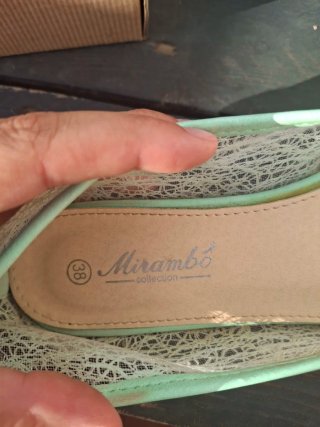 Bailarinas encaje Mirambó Talla 38 (Caja)