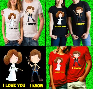 4 PAREJAS CAMISETAS NOVIOS PAREJA AMOR TEXTALLA
