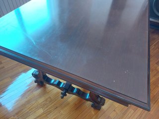Mesa comedor extensible madera tallada