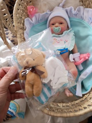 Muñeca Reborn Silicona con Capazo