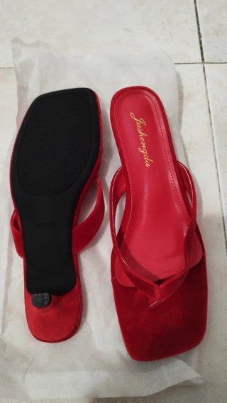 Sandalias rojas mujer