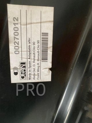 Aleta Renault Clio MK1 270012 nuevo