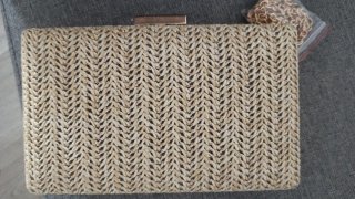 Bolso de mano tejido fibra natural