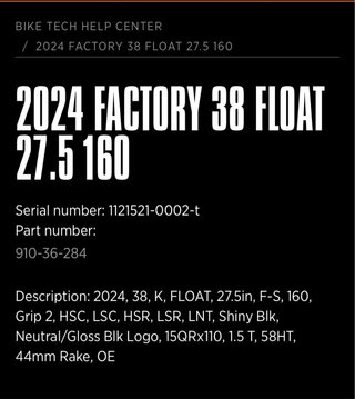 Fox 38 Factory 27.5 160mm Grip2 NUEVA
