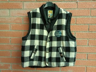 Gilet Roy Roger's a quadri bianchi e neri
