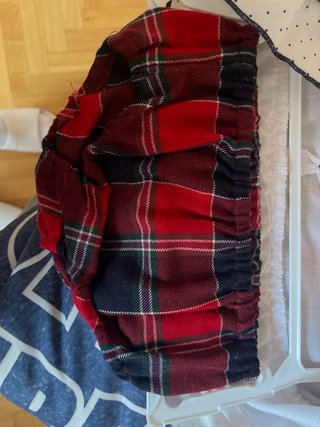 Vestido cuadros 12 meses con braguita