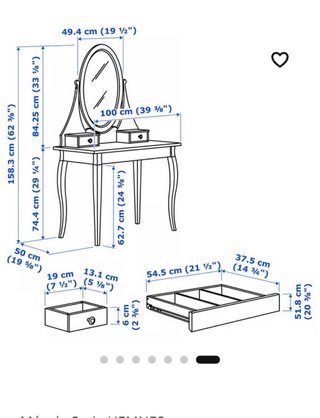 Tocador/escritorio Ikea Blanco