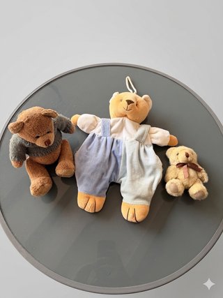 Conjunto 3 Ositos de Peluche