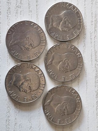5 Monete 50 Centesimi Italia 1940-1949 AMAGNETICHE