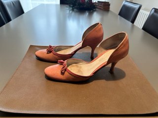 Tacones rosa piel lazo 39