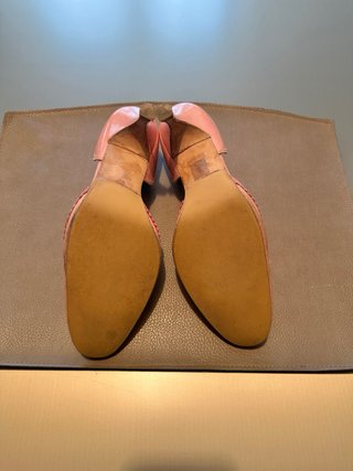 Tacones rosa piel lazo 39