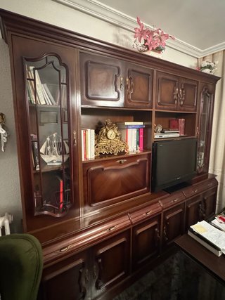 Mueble de salón madera maciza clásico