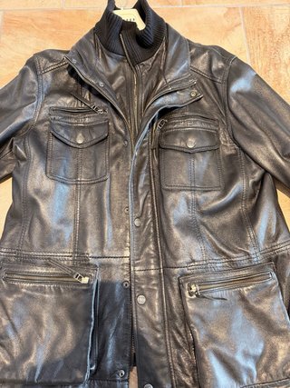 Chaqueta Piel Hombre OAKWOOD Negra