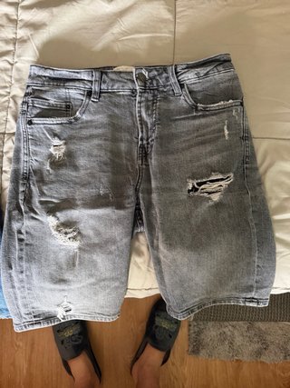 2 Pantalones Vaqueros Cortos Desgastados