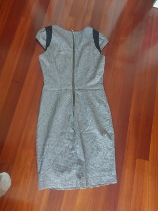 Vestido Zara Negro y Gris