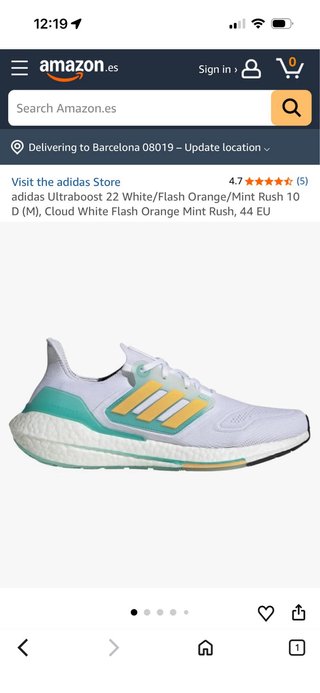 Adidas - Ultra Boost - Blancas/Naranja/Menta