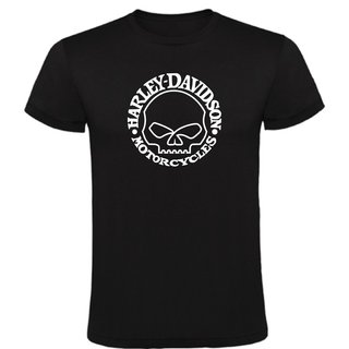 CAMISETA TIPO HARLEY DAVIDSON NEGRA ALGODON