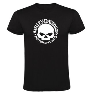 CAMISETA TIPO HARLEY DAVIDSON NEGRA ALGODON