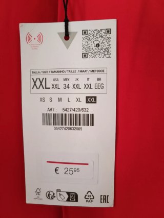 Pantalones anchos Zara rojos