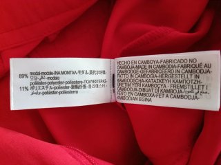 Pantalones anchos Zara rojos