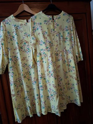 2 Vestiti Benetton Donna Giallo Taglia XS e M