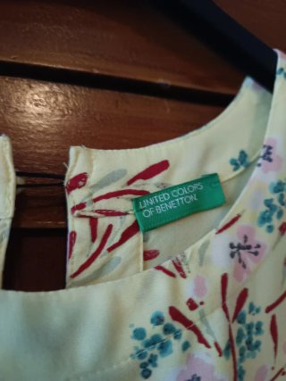 2 Vestiti Benetton Donna Giallo Taglia XS e M