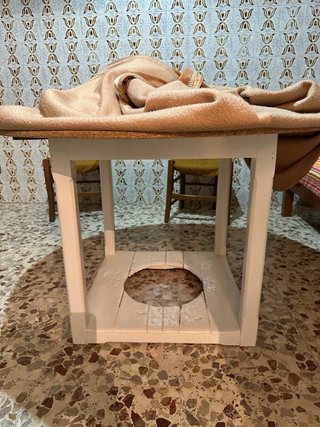 Mesa camilla 105cm con tapa de cristal