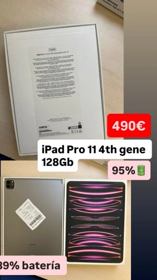 iPad Pro 11 4ª Gen 128GB Wi-Fi Plata