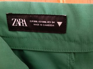 Pantalones anchos Zara verdes