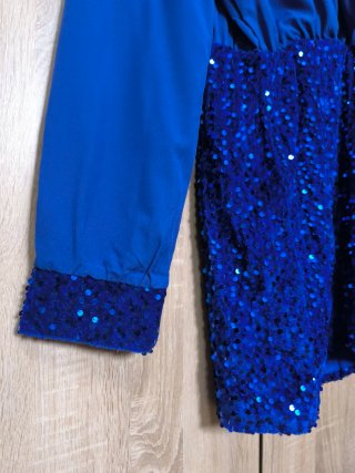 Vestido azul lentejuelas para eventos