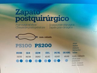 Zapato Postquirúrgico PRIM Talla 41-42