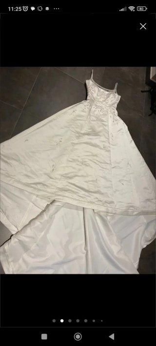 Vestido de Novia Blanco con Bordado