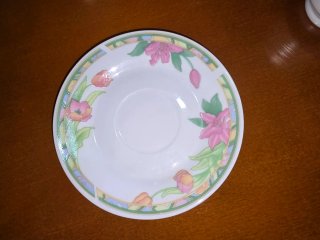 Juego 12 Tazas y Platos Porcelana Flores