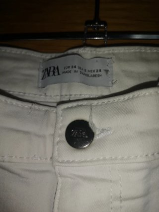 Pantalón Zara Blanco Talla XS