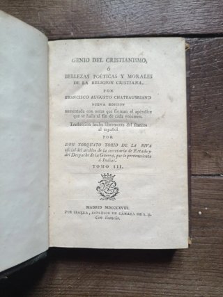 “Genio del Cristianismo” François-René de Chateaub