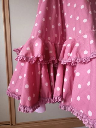 Vestido de flamenca rosa lunares