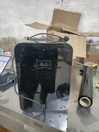 Macchina da caffè automatica nera in acciaio potente Melitta