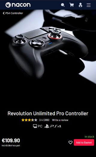Nacon Revolution Unlimited Pro - Mando - Gamepad