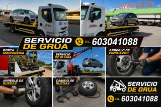 Servicio de grúa tel 603041088 24h