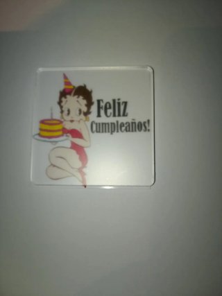 Imán  Feliz Cumpleaños 5x5 cm