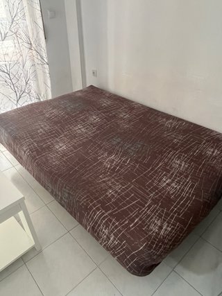 Sofá Cama Beige y Marrón