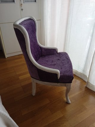 Butaca Vintage Terciopelo Morado