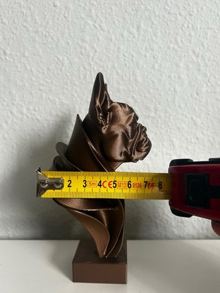 Busto Bulldog Francés Bronce Impresión 3D