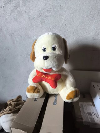 Peluche perro I Love You