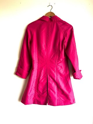 Gabardina Mango Fucsia Ligera Talla XS