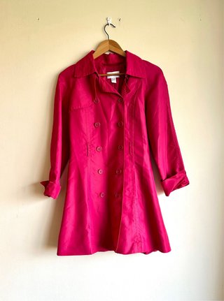 Gabardina Mango Fucsia Ligera Talla XS
